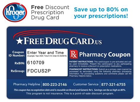 kroger pharmacy smart health card|Kroger prescription drug discount card.